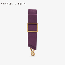 CHARLES & KEITH shoulder strap CK8-62250037 European and American metal square buckle decorative womens shoulder strap