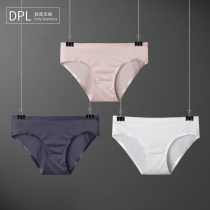 DPL womens low waist ultra-thin ice silk incognito panties sexy breathable solid color triangle underpants pure cotton crotch summer