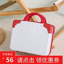 Makeup Bag Woman Large Capacity Portable Korea Cute Makeup Case Hand Makeup Box Mesh Red Cosmetics Containing Bag