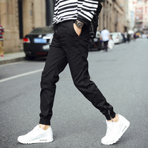 Tide Card Draw Rope Casual Pants Men Long Pants Loose Big Code Fall Tooling Pants Sport 100 Hitch Underpants Bungling Pants