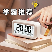 Electronic alarm clock Smart 2021 new students use voice multifunction Black tech Children boy girl headboard clock
