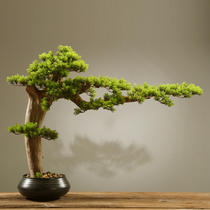 New Chinese simulation bonsai welcome pine green plant living room hotel home porch sample board soft decoration ornaments