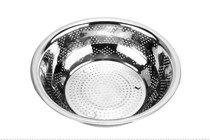 Stainless steel basin washing rice sieve rice basket drain basin drain basin washing basin large fruit basin large fruit basin large hole Basin