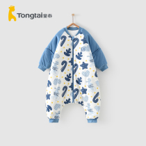 Child Tai Autumn Winter Infant Boys and boys Baby Bed Goods Legs Cotton Sleeping Bag Double Zipped children Anti-kick quilt