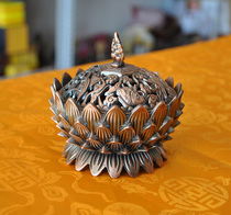  Tibetan Buddhist supplies Fire for incense burner Lotus-type aromatherapy stove plate incense burner Smoke for powder