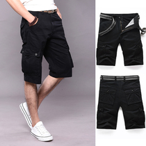 Broken clearance clearance plus size plus fat pants five-point pants summer mens overalls work pants multiple bags loose