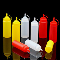 Solid color salad dressing squeeze bottle plastic seasoning bottle cream bottle decorative salad bottle squeezed juice tomato squeeze sauce tip bottle