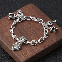 ins cold wind Net Red Cross frame bracelet buckle dark wind student simple niche design bracelet