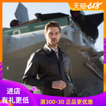 American origin Cockpit retro patriotic inner flying suit A2 leather jacket slim version flying leather jacket