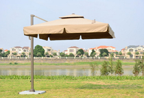 Outdoor parasol stall side stand banana umbrella side pillar umbrella Garden Garden hand-cranked big umbrella double top parasol