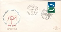 DJ First Day Cover for the 100th Anniversary of the First International Postal Conference of the Netherlands 1963