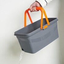 Rectangular mop bucket household squeezed bucket thickened large size drainage brush bucket plastic bucket single barrel pulley