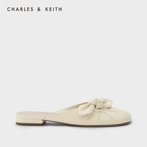 (Hot product return)CHARLES & KEITH SPRING SUMMER WOMENs shoes CK1-70920074 BOW flat heel slippers