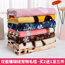 Pet blanket autumn and winter teddy quilt dog blanket warm pad cat small blanket four seasons kennel mat