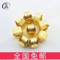 Thimble sewing tailor hand cross stitch embroidery tool Full copper adjustable finger guard needle holder