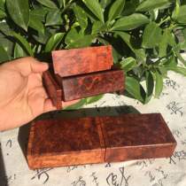 Mahogany business card box new Myanmar flower pear big fruit red sandalwood tree tumor folding box shelf base