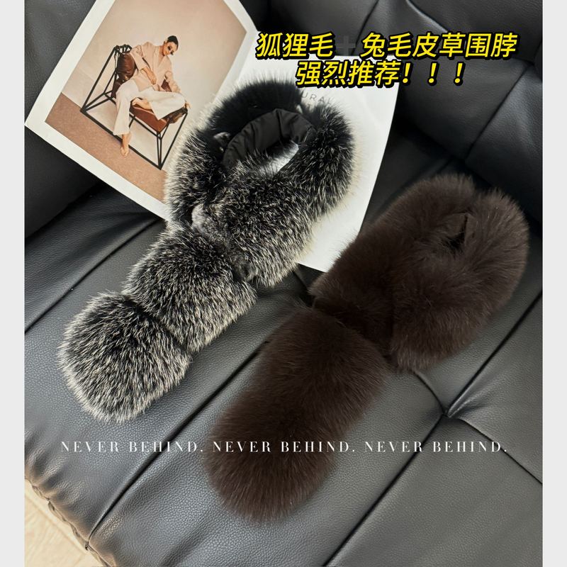 9.12 【Winter Atmosphere】Fox Fur Plush Scarf