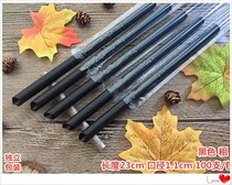 Black coarse straw long 23cm calibre 11mm disposable plastic milk tea pearl coconut fruit independent packaging