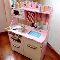 Childrens simulation kitchen Toy Wooden Girl Home cooking 3-6 years old Doll home Kindergarten Christmas gift