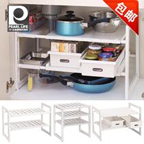 Japan imported Pearl Kinzoku kitchen floor cabinet rack cabinet finishing machine retractable detachable