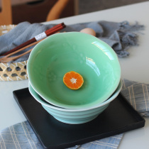 Celadon 9 inch large soup bowl ceramic household Chinese pickled fish basin microwave oven instant noodle bowl