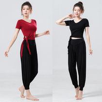 High-end Yoga Clothes Summer Temperament Mordale Pure Cotton Sucking Sweat Loose Professional Dance Fitness Suit Women Fashion