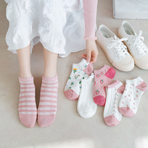 Socks womens socks spring and summer new small fresh Japanese girls low top shallow boat socks invisible cotton socks