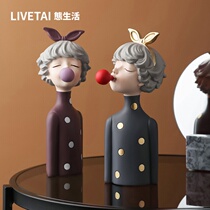 Life Bubble Gum Girl ornaments Net red ins room furnishings gift living room TV cabinet art decorations