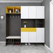 Shoe cabinet entrance cabinet Simple modern foyer cabinet household door large-capacity storage storage coat cabinet customized to the top