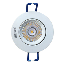 Sanxiong Aurora LED spotlight COB ceiling spotlight background wall living room BULLS light 3W6W opening 7 5-8cm