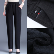 Glint Thickened Mom Pants Children Autumn Winter Outwear Mid-Aged Women Pants Warm Cotton Pants Women Winter Seniors Pants