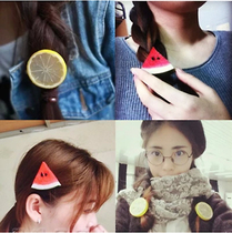 Cute lemon watermelon Hairband hairclip super cute hair accessories fruit head rope hair rope beach photo with tide