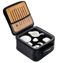 Dehua white ceramic travel tea set portable cover bowl household simple Sino-Japanese outdoor tour one pot of four cups