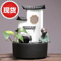 Chinese water heater ceramic home decoration creative Jiangnan◆New◆Water village fountain crafts living room decoration