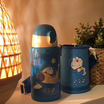 YOU only ALL JOINT childrens kettle thermos large capacity Doraemon cute cup male straw cup Female