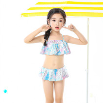 2021 new childrens split swimsuit child hot spring swimsuit girl swimsuit baby 2-piece bikini