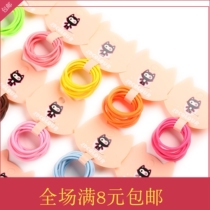 Jd childrens hair ring Hair ornaments High elastic strong pull continuous baby tie hair small rubber band Candy color hair rope