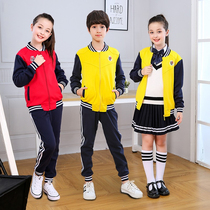  Kindergarten garden clothes spring and autumn suits Primary school school uniforms Autumn class clothes mens and womens childrens sports suits new