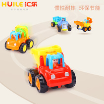 Huile toys 326 Inertial car engineering car Childrens car baby excavator toy car boy set