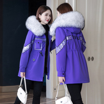 Fur coat winter Park overcomes the new warm coat of rabbit hair - hair - hair - long - range removable