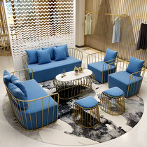 Clothing store small sofa Net red bench rest shoe stool soft bag cushion simple fitting room fabric sofa stool