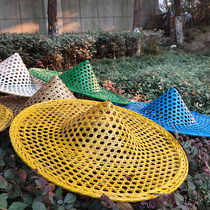 Hat hat performance Hollow hat Handmade bamboo woven kindergarten hat Dance visor Dance lampshade