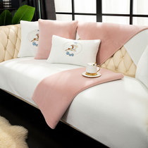 Winter sofa cushion anti-slip thickened plush cushion full-pack sofa cover Nordic minimalist light and luxurious cushion