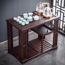 Mobile tea table Household small tea table tea table kettle one new Chinese style simple modern Kung Fu tea set tea cart