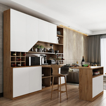 Modern Living Room Dining Side Cabinet Table Integrated Multifunction Home Leaning Wall Wine Cabinet Custom Tea Water Cabinet Locker