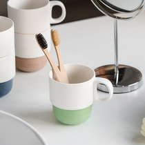 Nordic ins style mouthwash Cup macaron color wash cup brush tooth Cup tooth cylinder couple ceramic water Cup