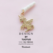 New cute unicorn phone anti-dust plug headphone hole charging plug iphone13 pendant Android suitable for