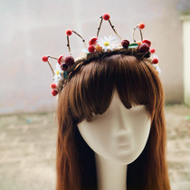 Mori Girl Berry Bride Garland Crown Corolla Hairband Wedding Photo Photo Headwear Christmas Party Hair Accessories