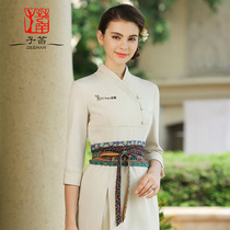 Autumn beautician work clothes female beauty salon Thai SPA foot bath foot therapy health club technician uniform 02