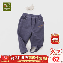 Rabbis official flagship boys pants autumn new baby wear casual trousers childrens jeans